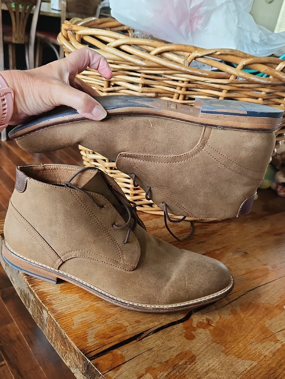 Madden M-Groves Men’s Lace-up Boots Faux‎ Leather sz 13 Brown Tan